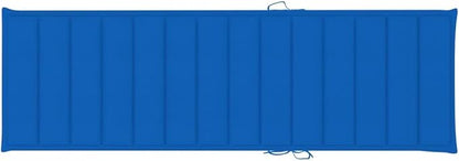 vidaXL Solid Acacia Wood Sun Lounger with Cushion, Adjustable & Mobile, Ideal for Pool Side, Balcony, Patio, Garden