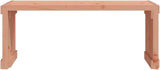 Extendable Garden Bench Solid Douglas Fir Wood Adjustable Length Large Outdoor Seating for Patio Terrace Natural Brown - Photo 4