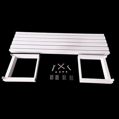 Outdoor Metal Patio Bench - Durable Garden Seating for Yard, Porch, Park & Picnic - 47.2-inch Stylish Outdoor Furniture for Backyard Decor
