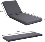 Merax 4-Piece Acacia Wood Chaise Lounge Set w/ 6-Position Adjustable Backrest & Cushion - Outdoor Patio Poolside - Photo 5