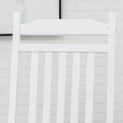 Wooden Porch Rocking Chairs Outside Outdoor Rockers for Adults Furniture for Living Room Patio Lounge Garden Indoor White