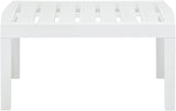 Garden Table White Plastic Outdoor Coffee Table Coffee Tables for Picnic Patio 30.7 in x 21.7 in x 15.0 Durable - Photo 3