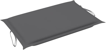 Patio Sun Lounger with Cushion, Solid Acacia Wood Outdoor Chaise Lounge for Poolside, Backyard, Anthracite Finish & Water-Resistant Polyester Fabric, Comfortable Modern Garden Furniture