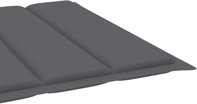 Solid Acacia Wood Gray Sunlounger 78.7x26.8x34 in with Adjustable Backrest & Wheels - Photo 4