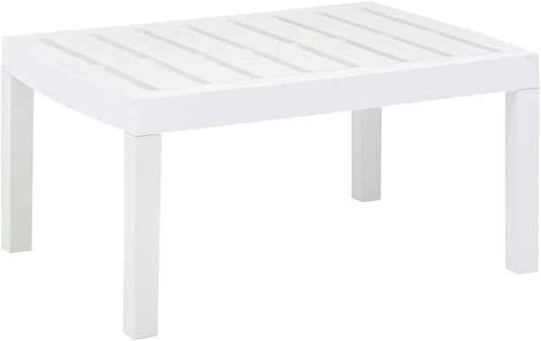 Outdoor Garden Coffee Table, Rectangular Plastic Patio Side Table - Photo 1