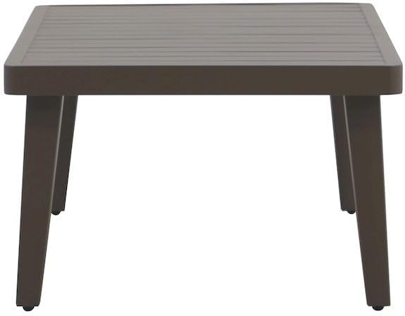 Brown Metal Outdoor Coffee Table for Patio, Rectangular Design with Durable Frame, Coffee Table for Outside Relaxation and Dining