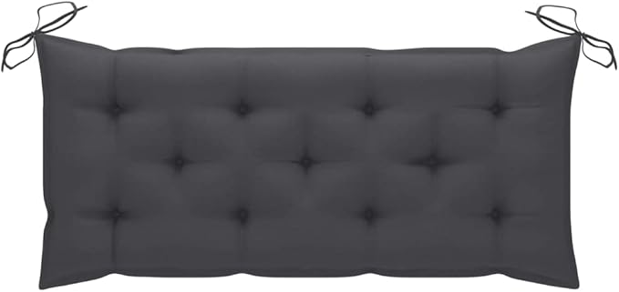 Batavia Bench,Wood Garden Bench Indoor/Outdoor Benches Patio Bench Suitable for Yards, patios, Gardens, Balconies and terraces with Anthracite Cushion 47.2" Solid Teak Wood