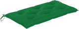 Patio Bench with Green Cushion Garden Bench Outdoor Bench for Outdoors Porch Entryway Furniture for Yard 44.1" Solid - Photo 6