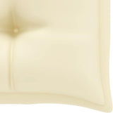 vidaXL Garden Bench Teak, Cream White Teak Wood Medium Sturdy - Photo 9