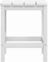 White HDPE Adirondack Garden Chair and Table Set, 2 Chairs and 1 Table, Durable Outdoor Furniture for Patio, Balcony - Photo 7