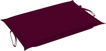 Sunlounger Wine red Cushion, Natural Wood Poolside Chair Garden Sun Lounger for Pool Poolside