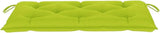 Garden Bench Deck Bench Patio Bench with Bright Green Cushion 44.1" Solid Teak Wood - Photo 7