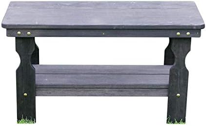 Amish Casual Heavy Duty Pressure Treated Wood Coffee Table in Semi-Solid Black Stain - Crafted from Solid Pine by Amish Craftsmen in The USA
