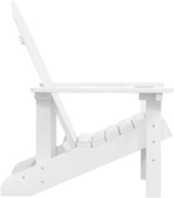 White Adirondack Chair High Density Polyethylene HDPE Outdoor Furniture with Wide Armrests for Patio Garden Balcony - Photo 5
