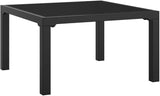 Black and Gray PE Rattan Modular Garden Footstool with Cushion, 4-Piece Set for Outdoor Patio and Balcony - Photo 5