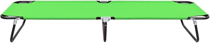 Folding Sun Lounger Green 4-Piece Set for Outdoor Relaxation, Portable and Space-Saving Design with Sturdy Steel Frame and Weather-Resistant Polyester Fabric, Ideal