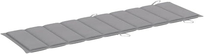 Teak Wood Sun Lounger with Cushion, Modern Rocking Design for Outdoor Patio and Garden, Premium Solid Teak Wood, Durable Weather-Resistant, Soft Polyester Cushion