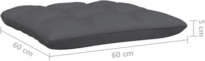 Patio Middle Sofa with Cushions Black Solid Pinewood Outdoor Chairs Furniture Outdoor Patio Furniture Set Suitable for Poolside, Bistro, Patio.