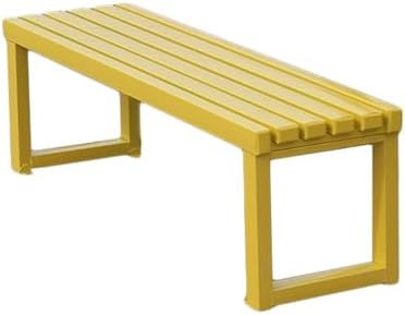 Patio Bench, Metal Steel Outdoor Bench, Weatherproof Metal Bench, for Garden, Patio, Porch, Entryway, 660 Lb Capacity(Yellow,180cm/71in)