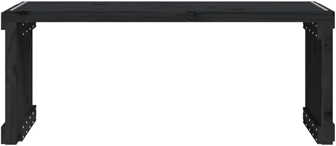 Patio Bench Extendable Black 83.7"x15.9"x17.7" Solid Wood Pine,Extendable Solid Pine Wood Garden Bench for Outdoor Patio Terrace Lawn Patio Furniture & Accessories