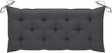 Foldable Bamboo Garden Bench with Adjustable Armrests and Weatherproof Cushion - Photo 7
