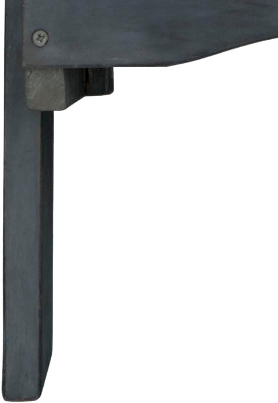 SAFAVIEH PAT6727K Outdoor Collection Vista Wine Glass Holder Adirondack Side Chair, Dark Slate Grey