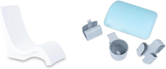 Step2 Vero Pool Chair for 9-Inch Ledge with Accessories - Lounge Chair, Pillow, Cup Holder & Phone Holder