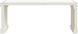 Extendable Garden Bench White Solid Pine Wood 83.7 x 15.9 x 17.7 in Adjustable Patio Seating for 3 Outdoor Furniture - Photo 5
