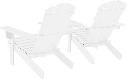 Solid Fir Wood Adirondack Chair with Ergonomic Design and Weather Resistant Finish for Outdoor Patio Garden Balcony Relaxation Comfort