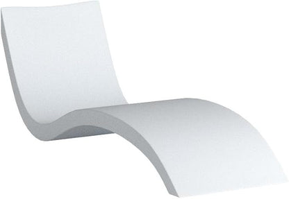Ledge Lounger - Signature Chaise - Inside Pool & Sun Shelf Lounge Chair - Designed for Shallow Shelves Up to 9” - Compatible with All Pool Types - Poolside & Sun Deck Tanning - Set of 2 - White