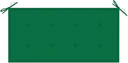 Solid Teak Wood Garden Bench with Polyester Cushion for Outdoor Patio Seating, Durable All-Weather Furniture for Relaxing in Garden or Yard, Classic Elegant Design with Easy