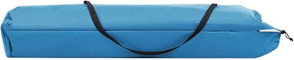 Blue Two Person Folding Sun Lounger Adjustable Outdoor Chaise Lounge Chair for Garden Terrace Poolside and Beach Relaxation