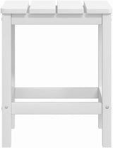 White HDPE Adirondack Garden Chair Set with Matching Table for Patio - Photo 7