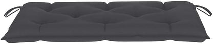 Patio Bench with Anthracite Cushion,Outdoor Bench,Garden Bench,Balcony Bench,Outdoor Furniture,Picnic Table Bench, for The Front Porch, Patio, Deck, Balcony or Backyard,44.1" Solid Teak Wood