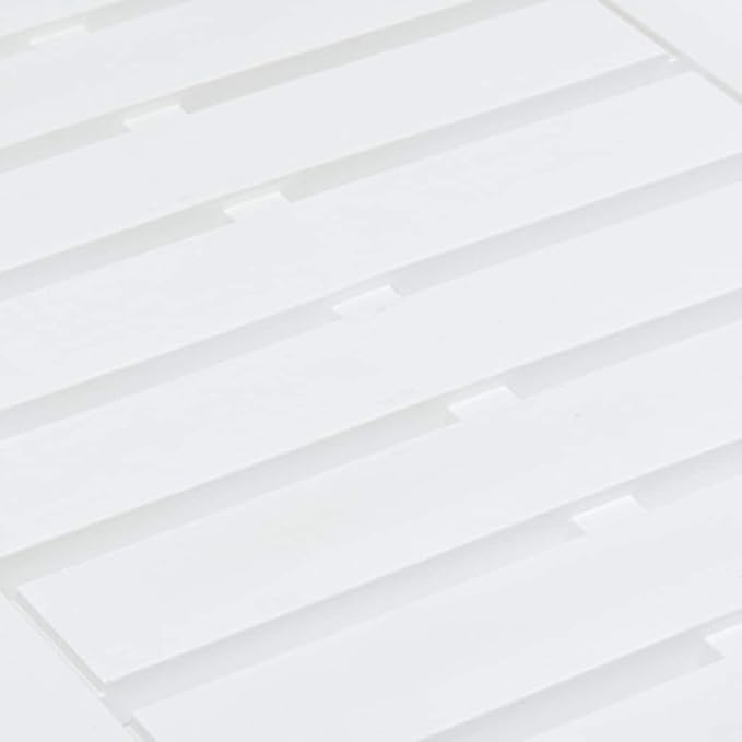 Garden Table White Plastic Outdoor Coffee Table Coffee Tables for Picnic Patio 30.7 in x 21.7 in x 15.0 Durable - Photo 5