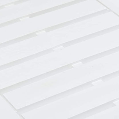 Garden Table White Plastic Outdoor Coffee Table Coffee Tables for Picnic Patio 30.7 in x 21.7 in x 15.0 Durable