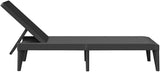 Outdoor Sun Lounger, Adjustable Garden Pool Chaise Lounge with 4-Position Backrest - Photo 5