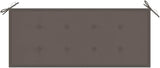 Foldable Bamboo Garden Bench 46.5 Inch Rectangular Outdoor Seat with Taupe Cushion for Patio - Photo 7