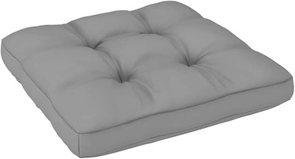 Gray Solid Pine Wood 2-Seater Sofa with Medium Modular Design and Weather-Resistant Polyester Cushions for Outdoor Patio Garden Terrace