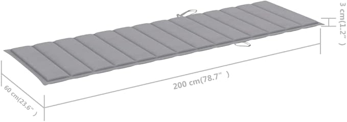Outdoor Sun Lounger for Two, Grey Solid Acacia Wood Patio Furniture with Adjustable Backrest and Wheels - Photo 7