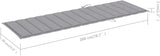 Outdoor Sun Lounger for Two, Grey Solid Acacia Wood Patio Furniture with Adjustable Backrest and Wheels - Photo 7