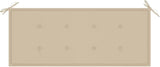 47.2 Inch Solid Acacia Wood Garden Bench with Cushion - Photo 7