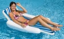 SunChaser Sling Floating Swimming Pool Lounge Chair