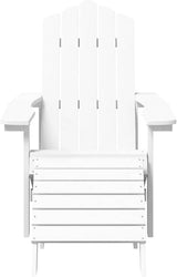 Classic White Adirondack Chair Set with Matching Footstools, Durable HDPE Outdoor Seating for Patio, Garden, and Porch - Photo 5