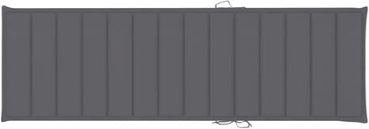 Solid Acacia Wood Gray Sunlounger 78.7x26.8x34 in with Adjustable Backrest & Wheels, Modern Outdoor Patio Chaise Lounge for Poolside Garden Terrace Balcony