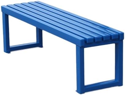 Patio Bench, Metal Steel Outdoor Bench, Weatherproof Metal Bench, for Garden, Patio, Porch, Entryway, 660 Lb Capacity(Blue,120cm/47in)