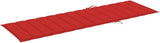 Folding Acacia Sun Lounger with Adjustable Backrest and Red Cushion 24 x 78.7 x 33.9 in for Patio Garden Lawn - Photo 9