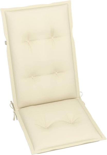 Outdoor Rocking Chair with Cream Cushions, Solid Acacia Wood Vintage Rocker, Gray Wash Finish Patio Furniture for Porch, Garden, Living Room