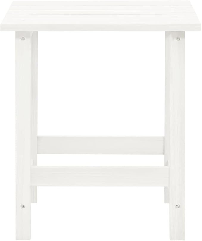 Patio Adirondack Chair with Table Solid Fir Wood White Garden Furniture - Photo 9