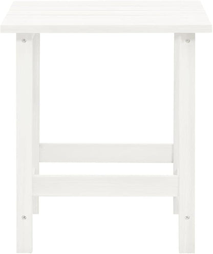 White Adirondack Chair with Side Table Solid Fir Wood Outdoor Patio Furniture Set Ergonomic Garden Seating 34.1 x 27.4 x 35.2 in UV-Resistant Finish for Balcony Porch Deck